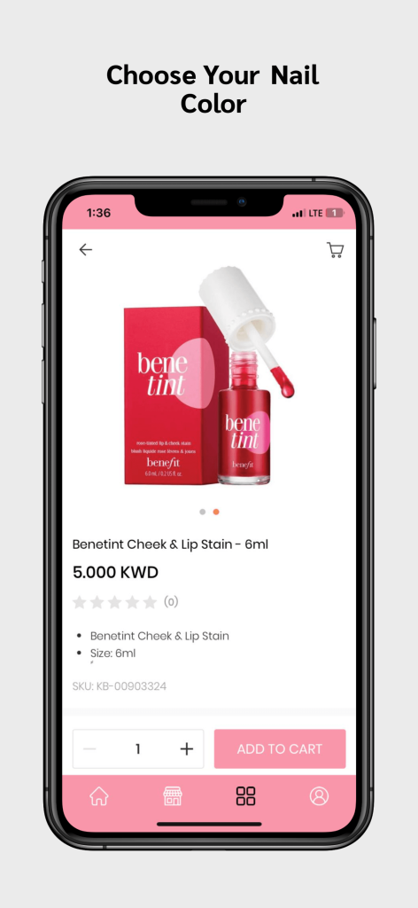 03 1290×2796 screen for Kuwait Boutique portfolio project